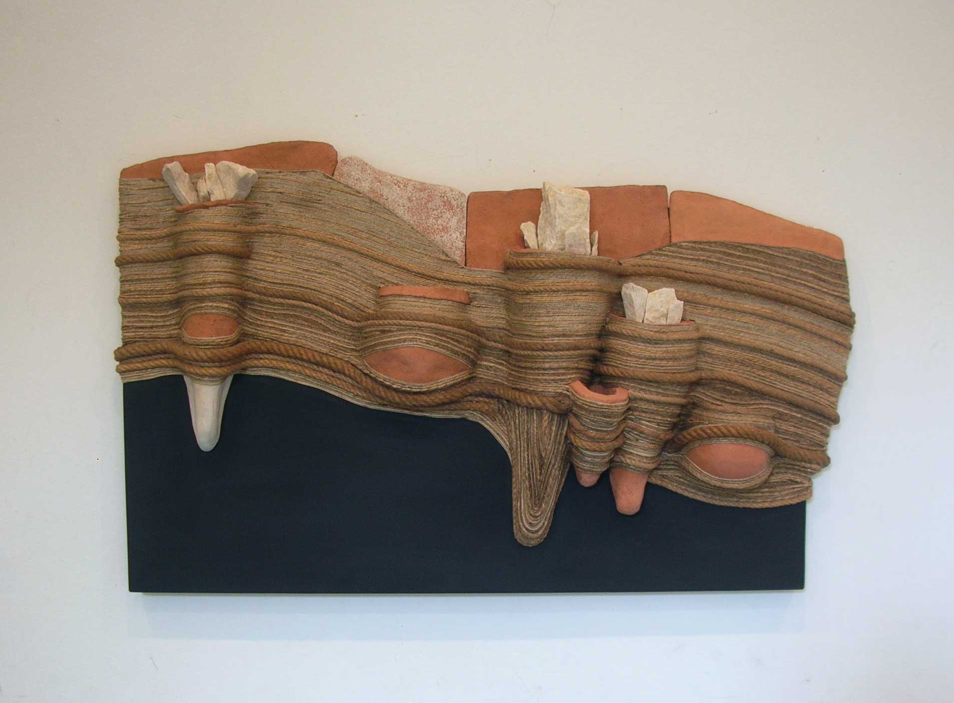 Francesco Alessio, Lacrimatoi (1996-1999) (terracotta, corda, legno, pietre)