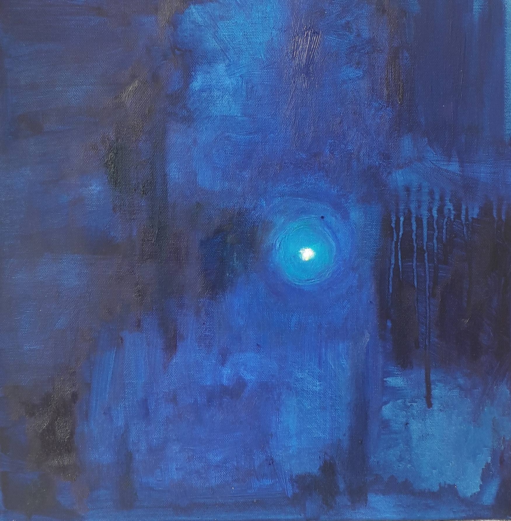 Cinzia Platania, "Blu" (olio su tela, 2023)