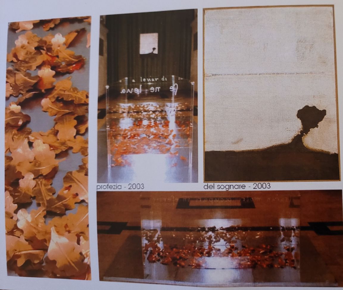 Enzo Pagano, Foglie di querce ramate, dal catalogo della mostra "Catabasi" (2003-2004)